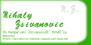 mihaly zsivanovic business card